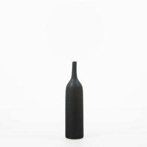 BLACK CERAMIC VASE