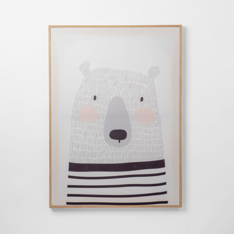 JAMES BEAR FRAMED CANVAS