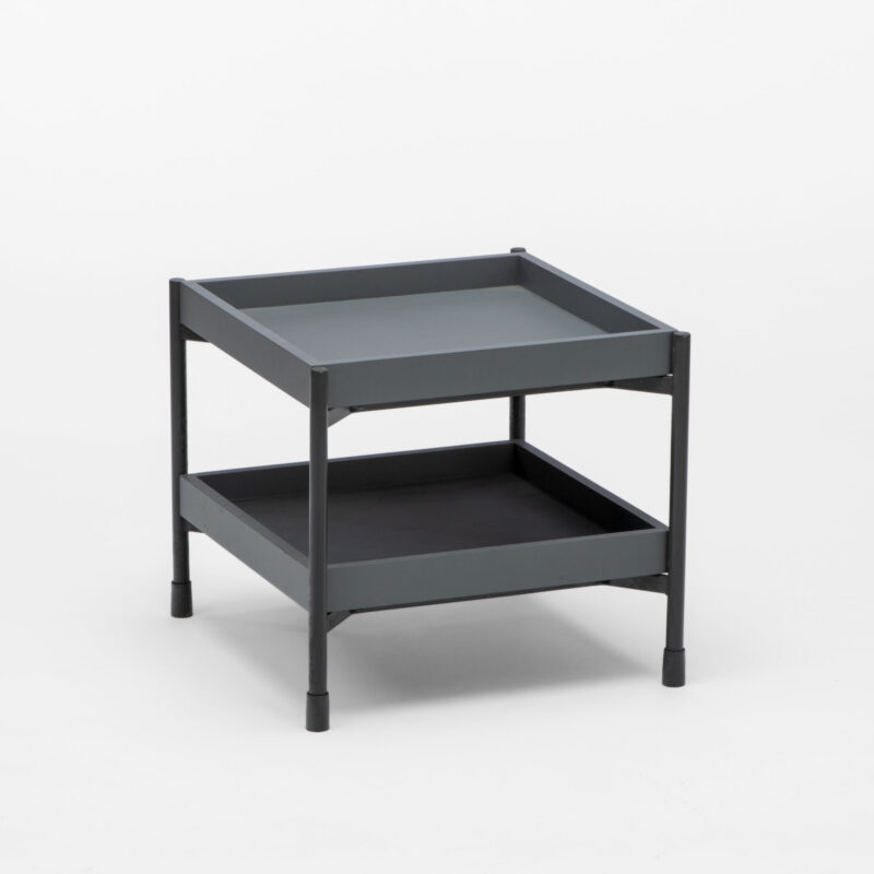 MELAMINE SIDE TABLE WITH METAL FRAME