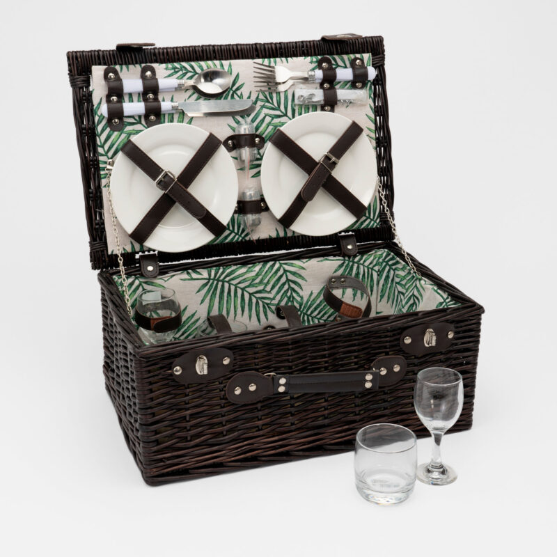 FOUR PEOPLE BAMBOO PICNIC BASKET