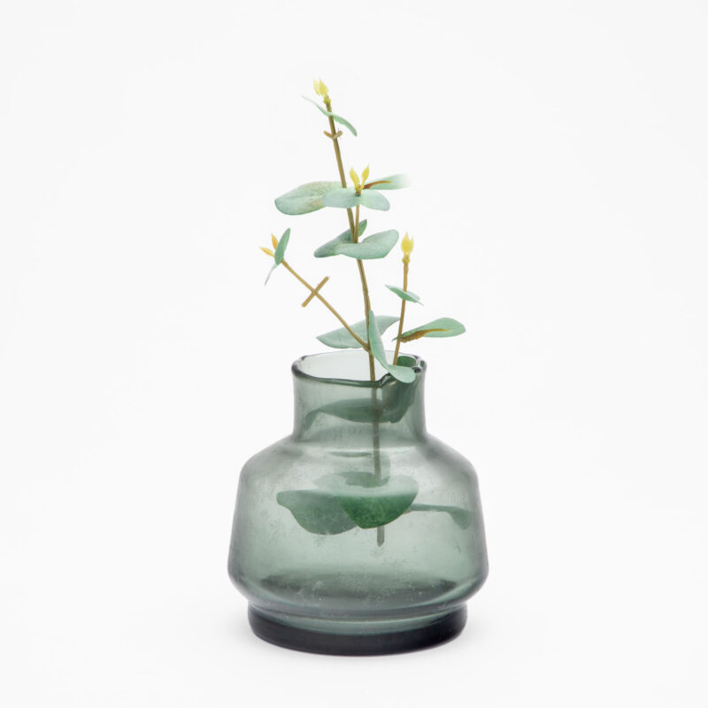 SMOKE GRAY GLASS VASE - Image 2