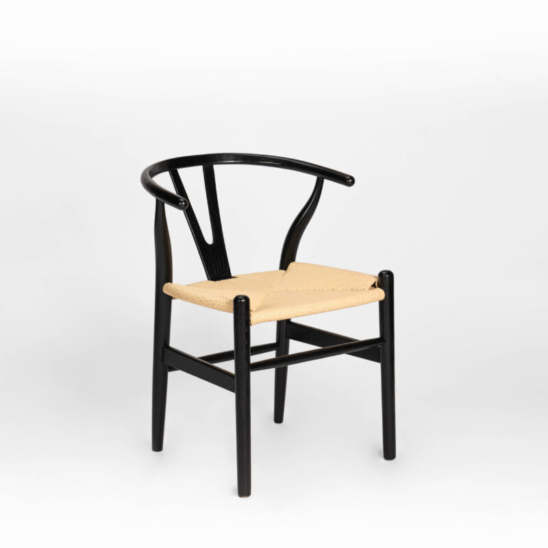 WOOD AND WICKER ACCENT CHAIR
