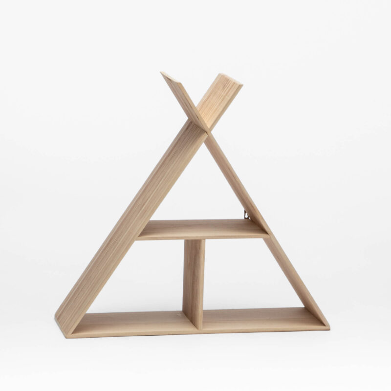 TEEPEE SHAPED KIDS WOODEN BOOKCASE
