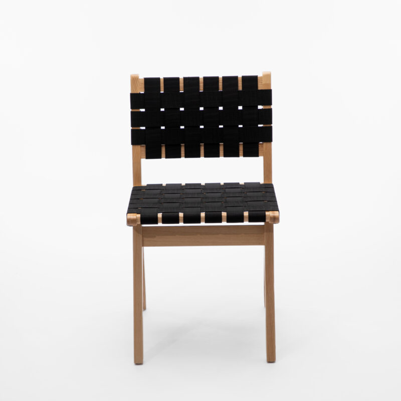 ASH WOOD CHAIR WITH ELASTIC STRAPS SEAT AND BACK - Image 4