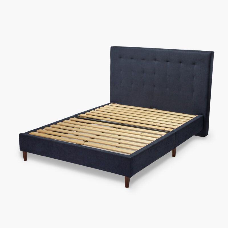 UPHOLSTERED KING SIZE BED WITH WOODEN LEGS - Image 2