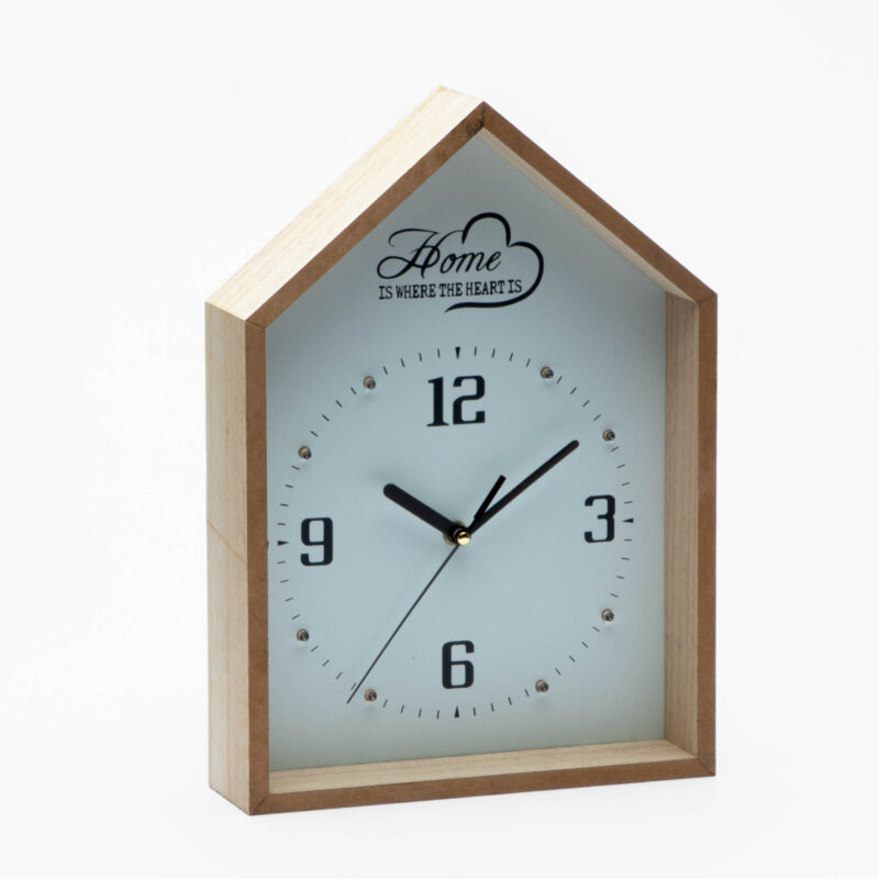 WOODEN HOUSE CLOCK