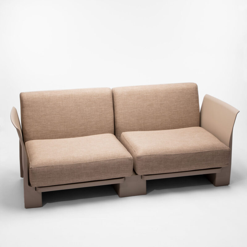 PP FRAME AND FABRIC CUSHIONS LOVESEAT SOFA