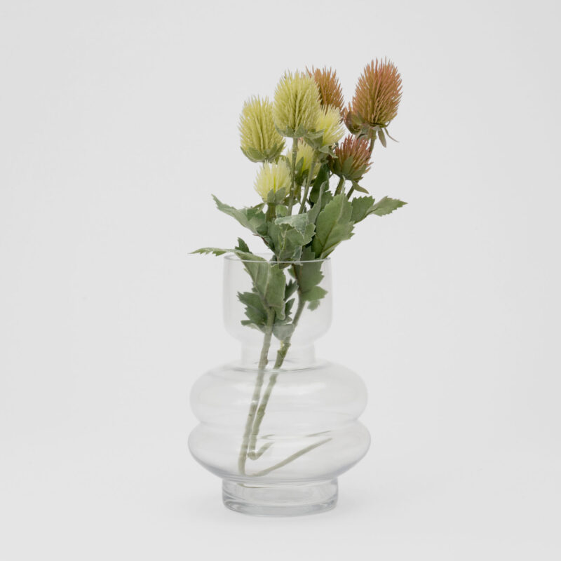CLEAR GLASS DECORATIVE VASE - Image 2