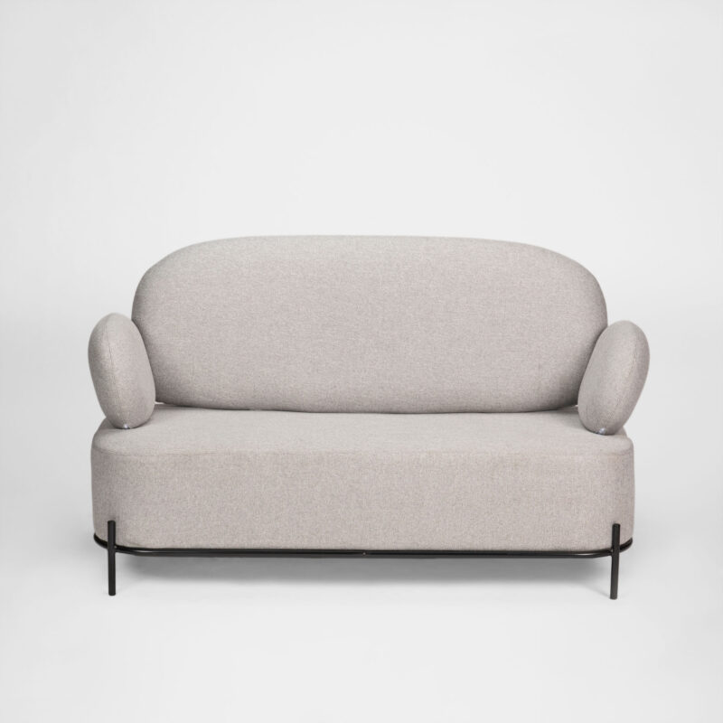 FABRIC LOVESEAT WITH METAL LEGS - Image 3