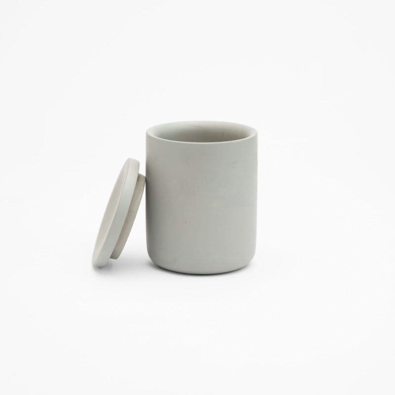 CONCRETE DECORATIVE JAR WITH LID - Image 2