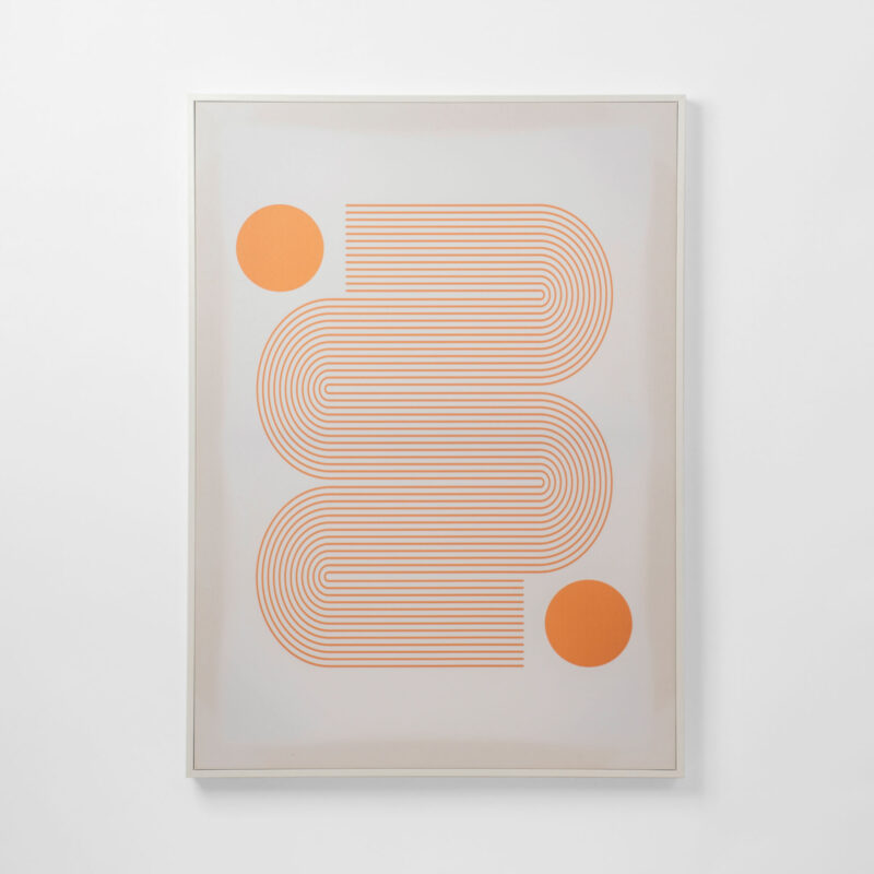 MID CENTURY GEOMETRIC FRAMED CANVAS