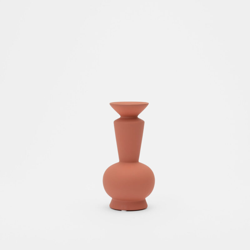 RED CERAMIC DECORATIVE VASE