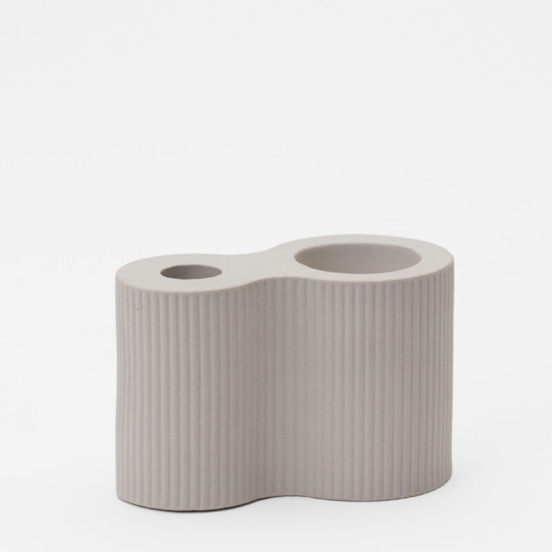 MODERN CERAMIC DOUBLE CANDLE HOLDER