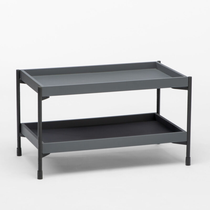 MELAMINE COFFEE TABLE WITH METAL FRAME