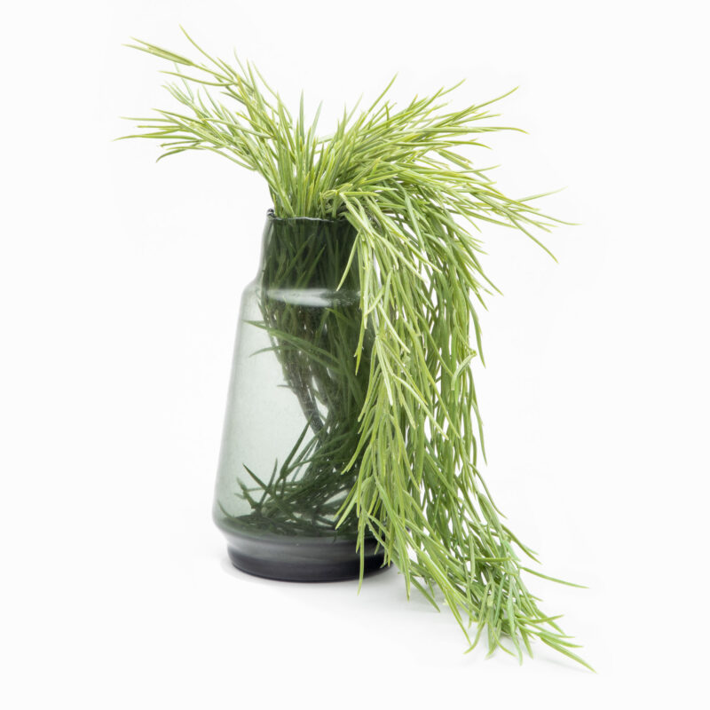 SMOKE GRAY GLASS VASE - Image 2