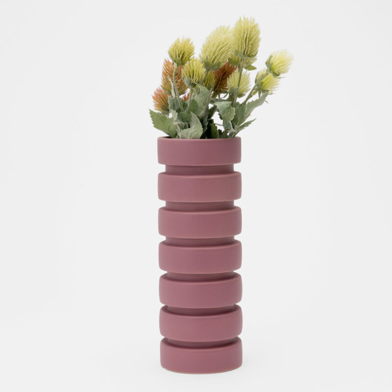 PURPLE CERAMIC DECORATIVE VASE - Image 2