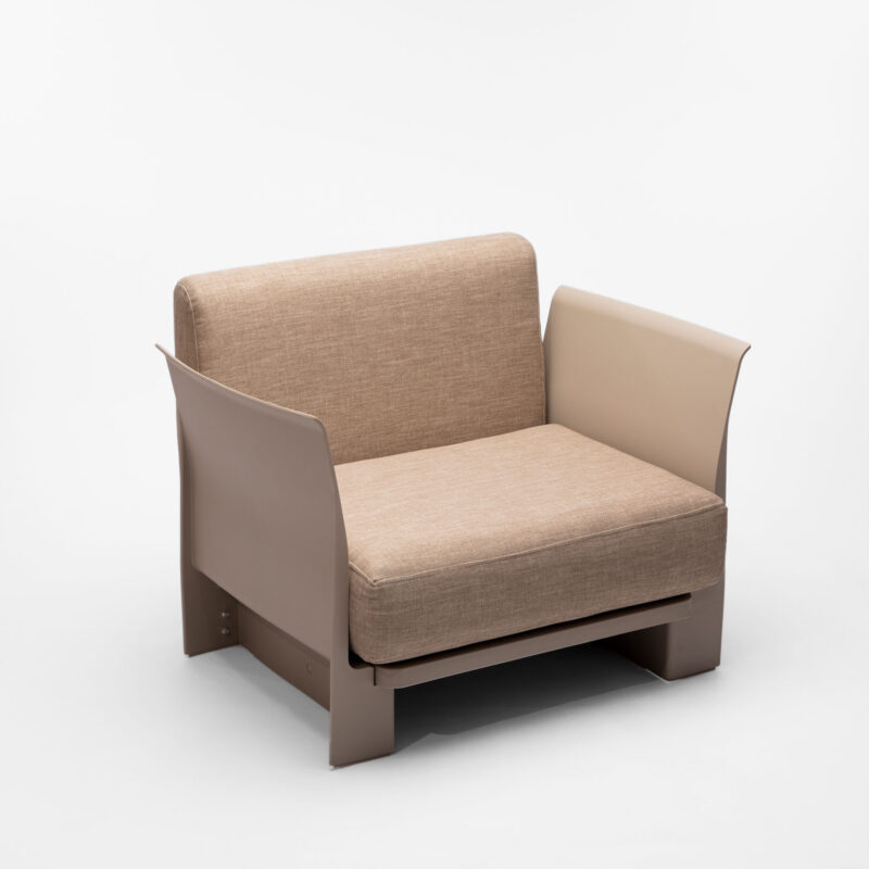 PP FRAME AND FABRIC CUSHIONS ARMCHAIR SOFA