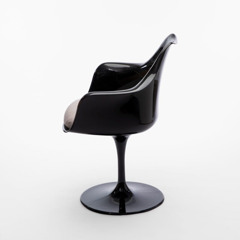 PP ARMCHAIR WITH FABRIC CUSHION AND ALUMINUM BASE - Image 3