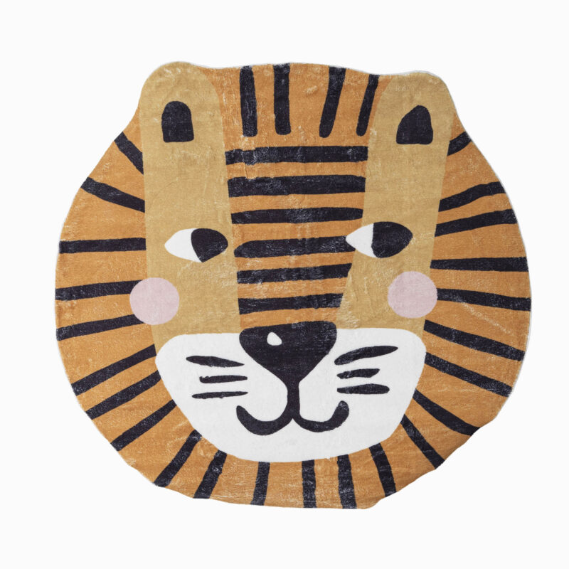 TIGER FACE ROUND ACCENT RUG