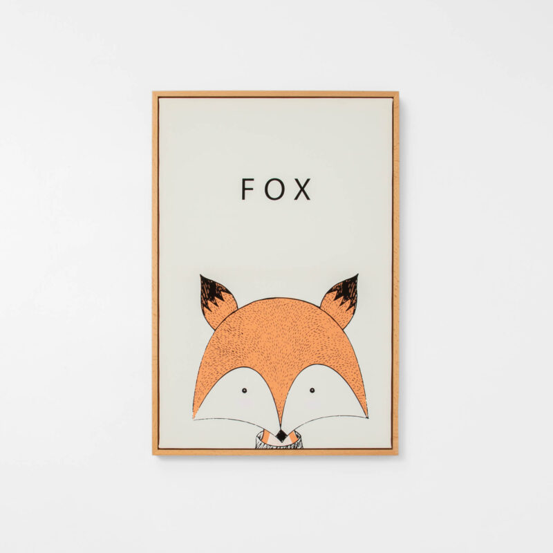 FOX CARTTON FRAMED CANVAS