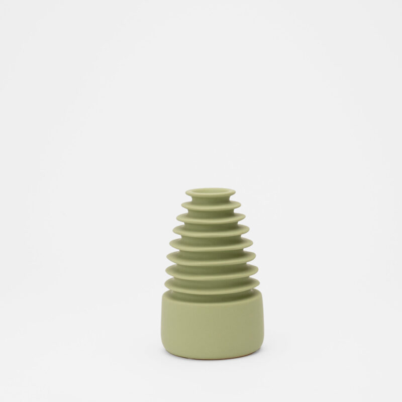 LIGHT GREEN CERAMIC DECORATIVE VASE