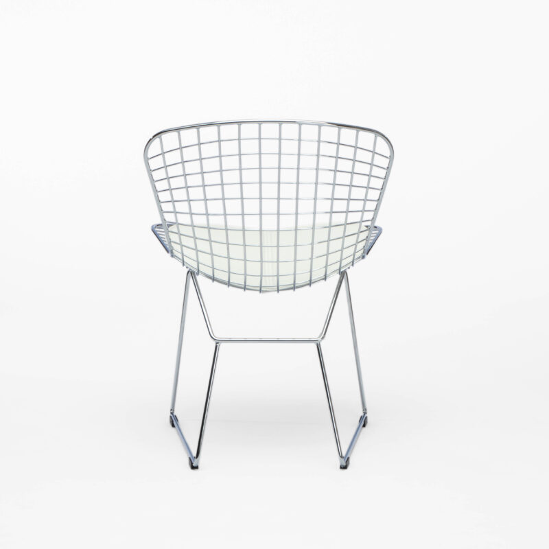 CHROMED METAL WIRE GRID CHAIR WITH CUSHION - Image 3