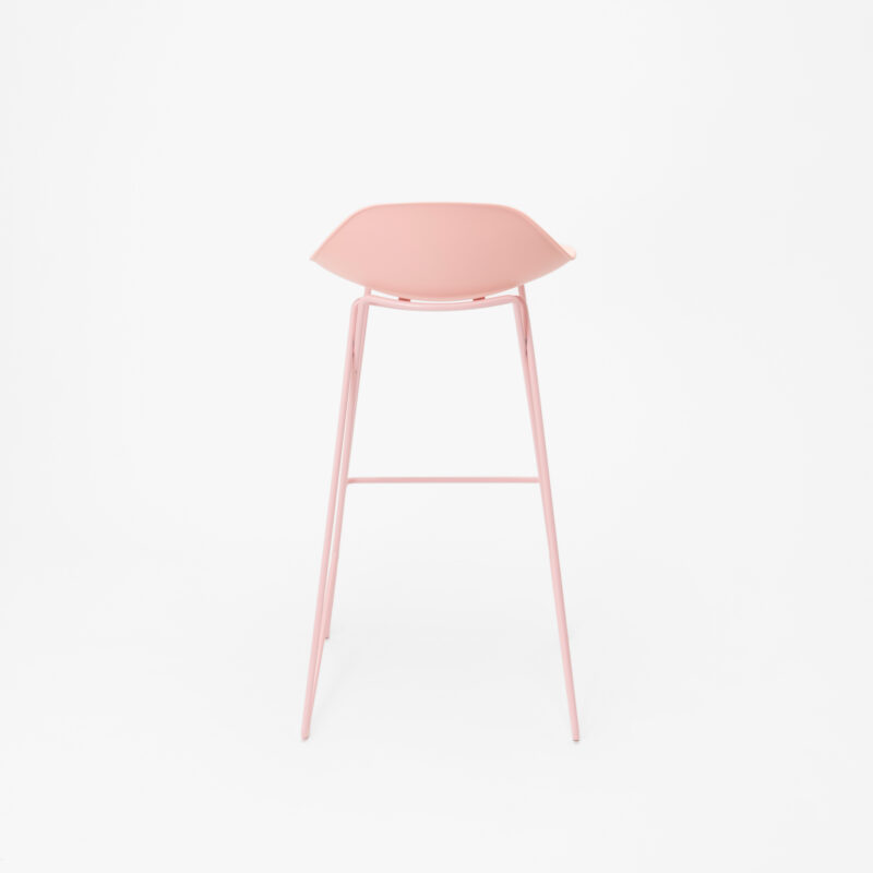 PP SEAT WITH STEEL LEGS BAR STOOL - Image 2