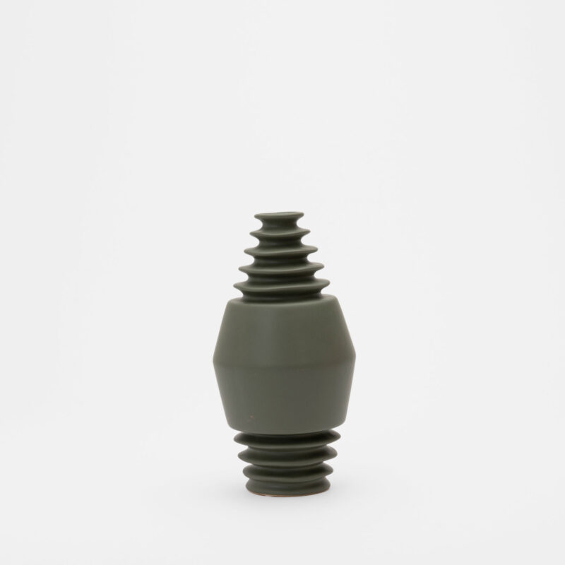 GRAY CERAMIC DECORATIVE VASE
