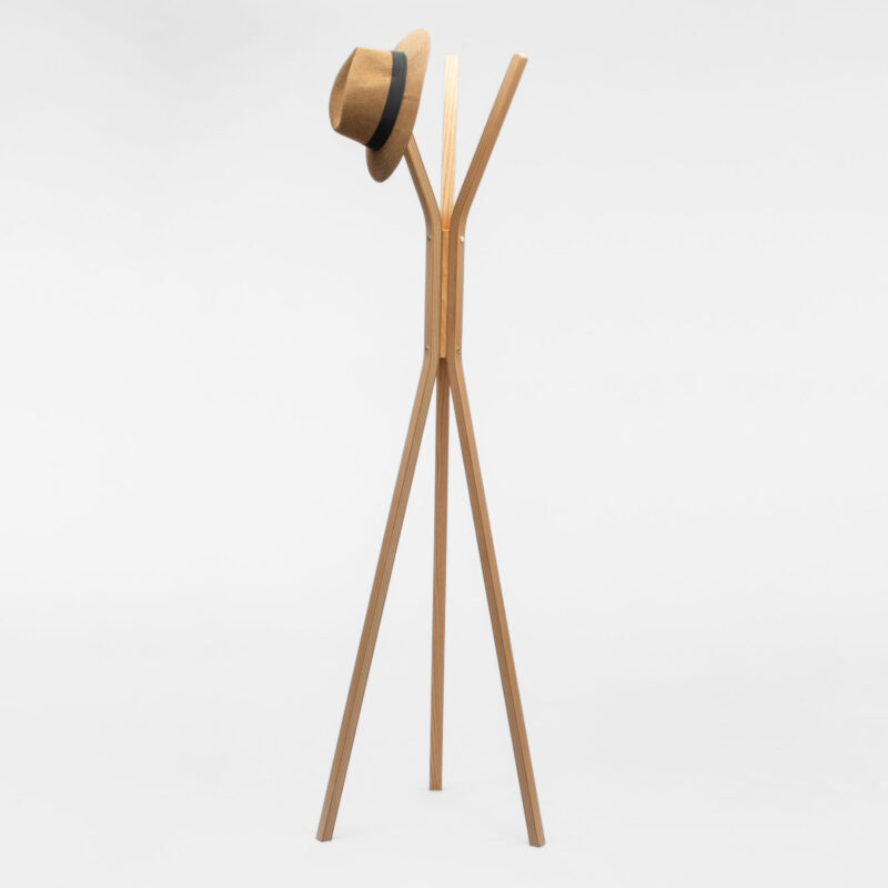 OAK COLOR PLYWOOD COAT RACK - Image 2