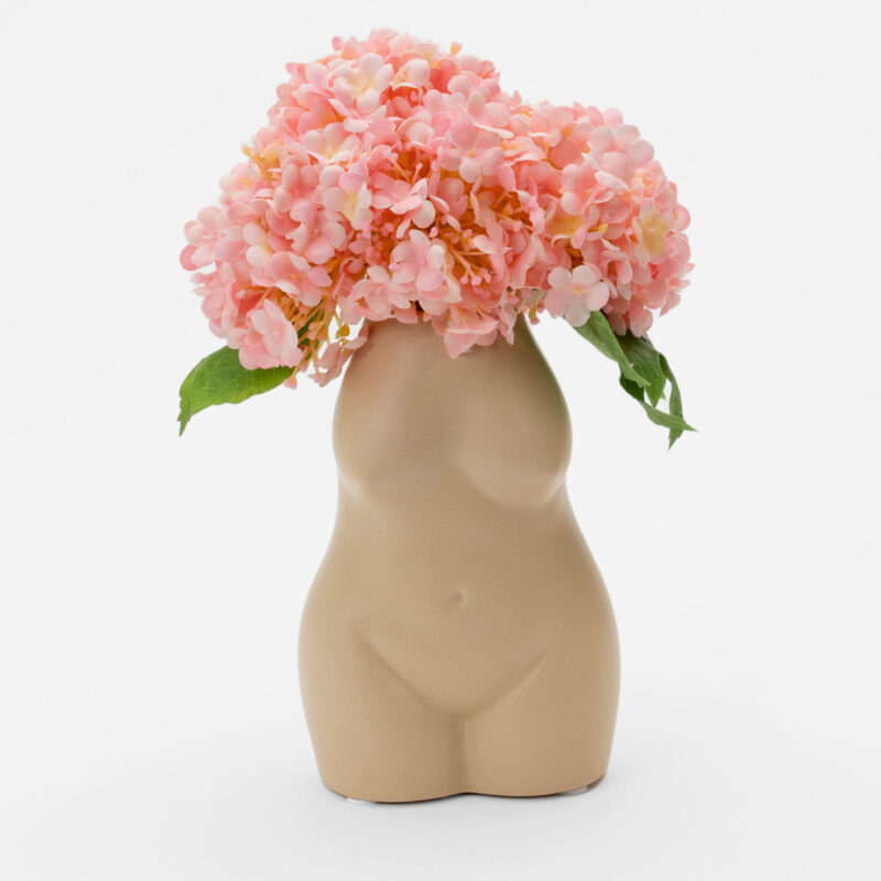 CREAM FEMALE BODY CERAMIC VASE - Image 2