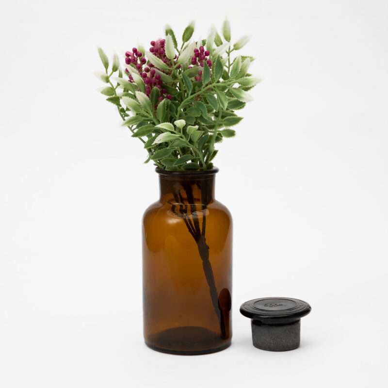 DECORATIVE AMBER GLASS 1000 ML BOTTLE - Image 2