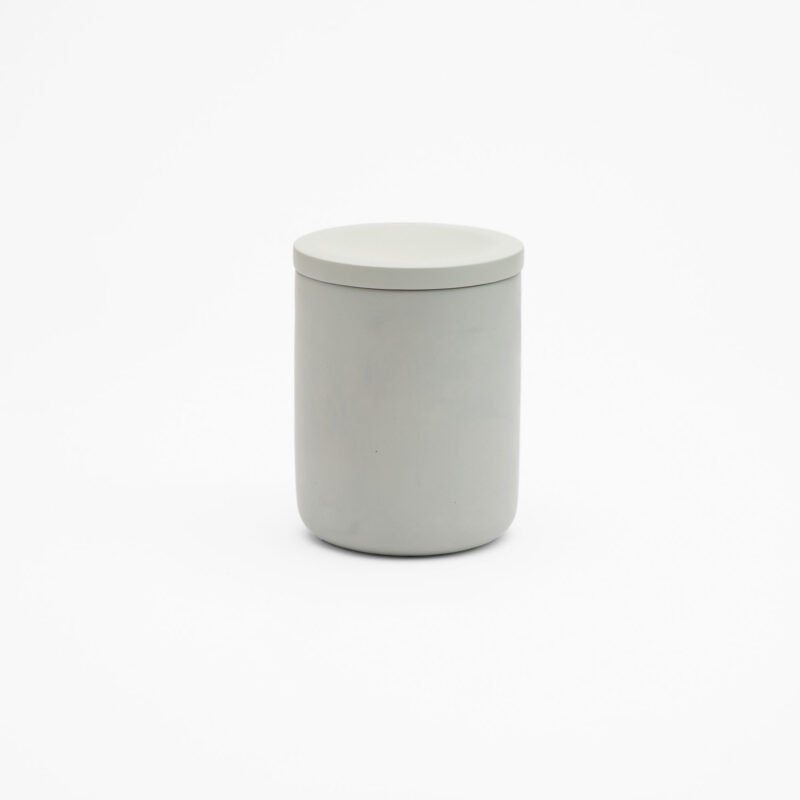 CONCRETE DECORATIVE JAR WITH LID
