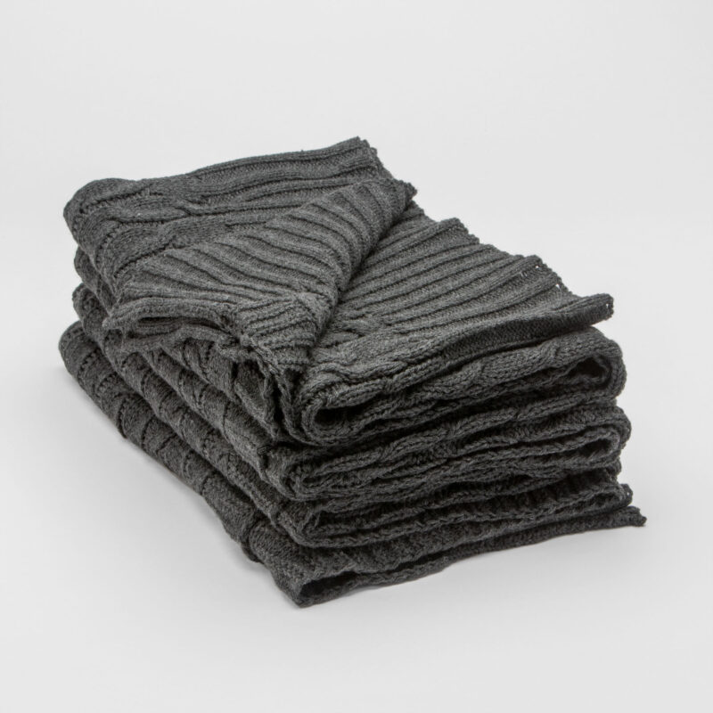 BLACK THROW BLANKET