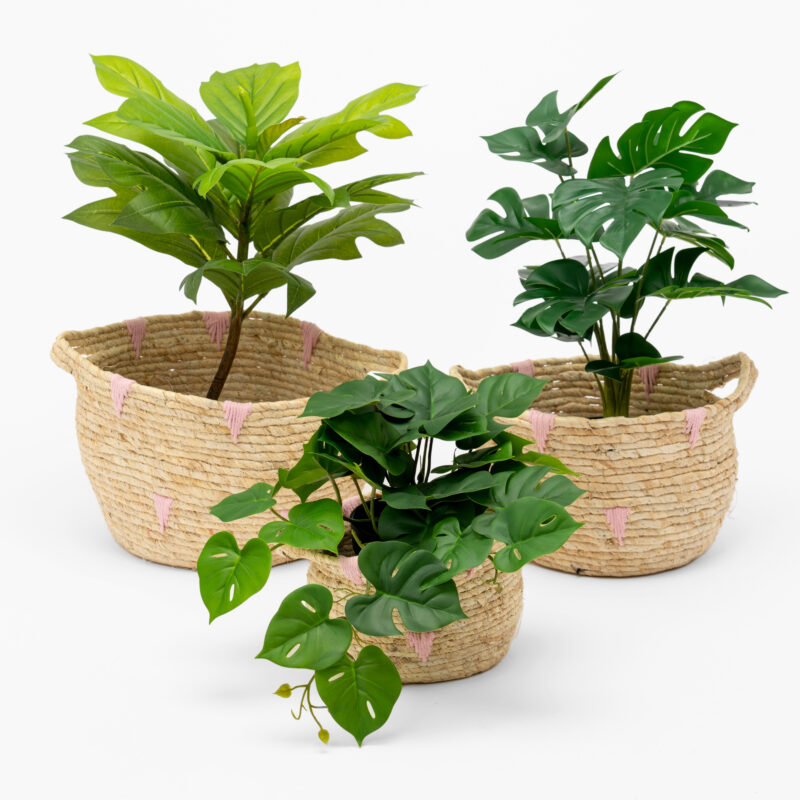 SET OF THREE WOVEN BASKETS - Image 4