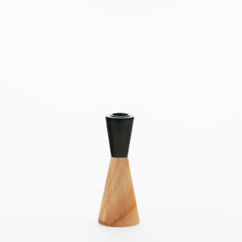 MEDIUM WOODEN CANDLE HOLDER