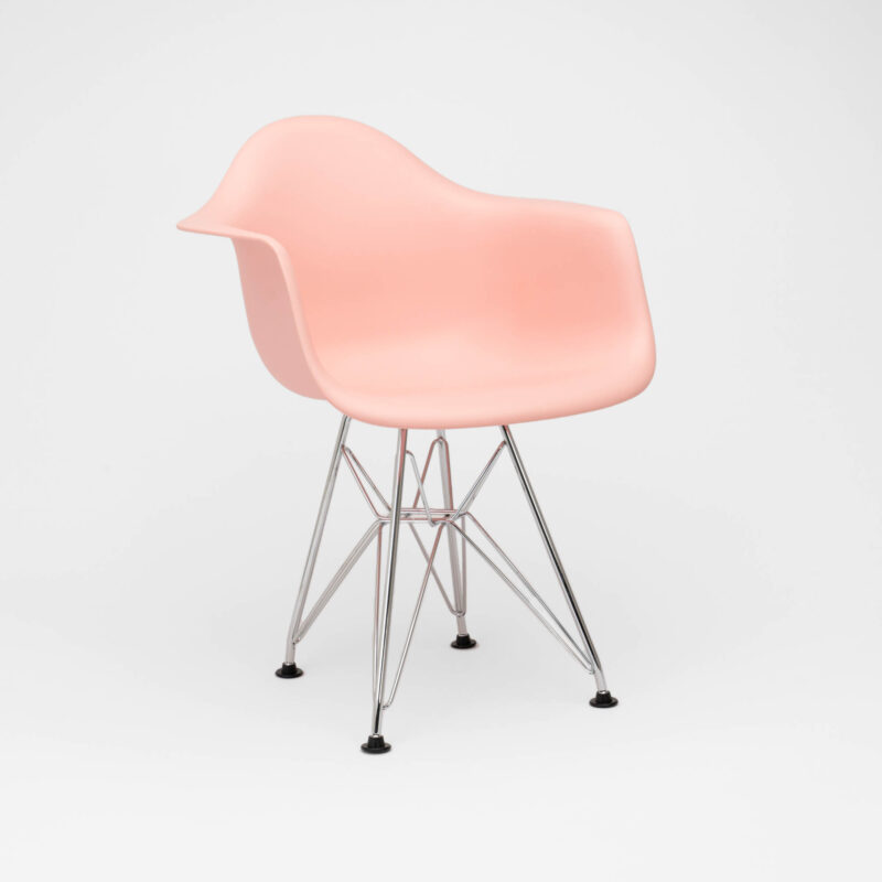 KIDS ARMCHAIR WITH PP SEAT AND CHROME METAL LEGS