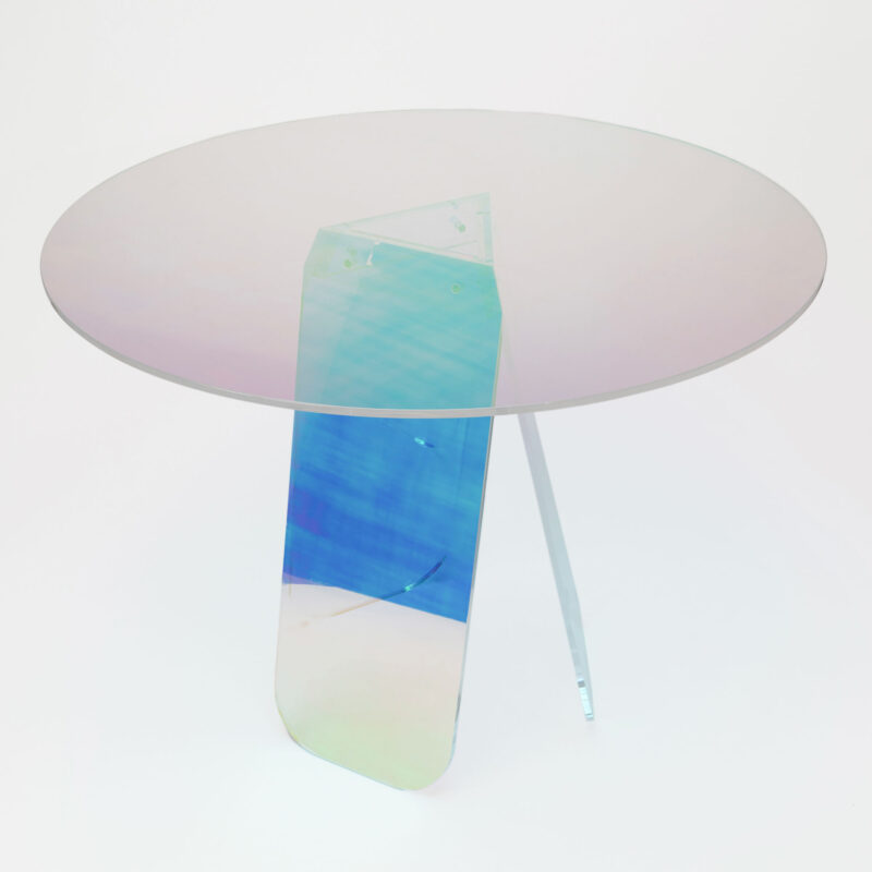 ROUND IRIDISCENT ACRYLIC DINING TABLE - Image 2