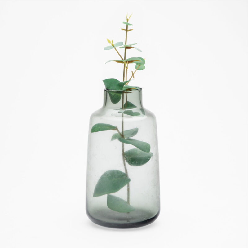 SMOKE GRAY GLASS VASE - Image 2