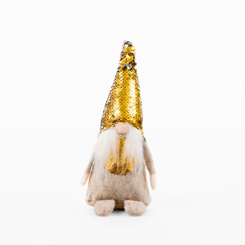 TABLETOP CHRISTMAS GNOME WITH SEQUIN HAT
