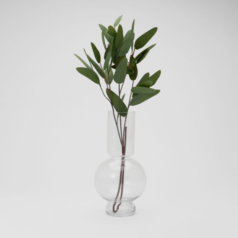 CLEAR GLASS DECORATIVE VASE - Image 2