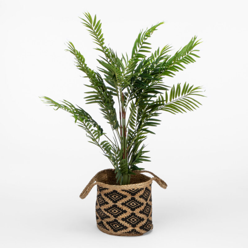 ROUND BRAIDED BASKET WITH HANDLES - Image 2