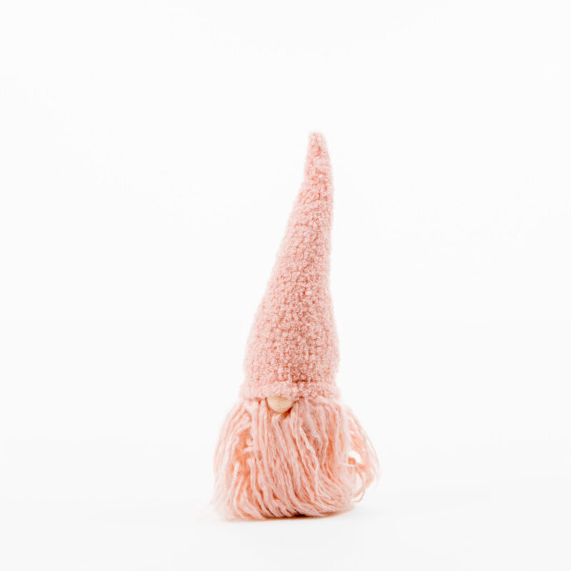 TABLETOP CHRISTMAS GNOME WITH PINK HAT