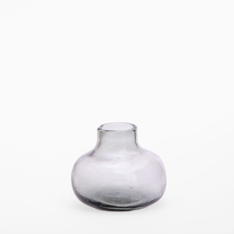 SMOKE GRAY GLASS VASE