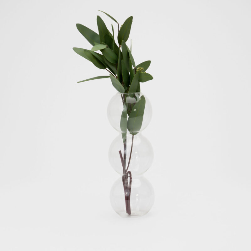 CLEAR GLASS DECORATIVE VASE - Image 2