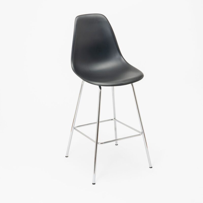 PP SEAT WITH CHROME METAL LEGS BAR STOOL