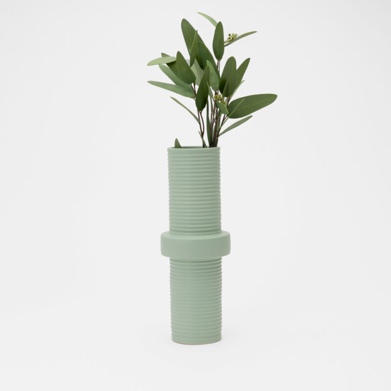LIGHT GREEN CERAMIC DECORATIVE VASE - Image 2