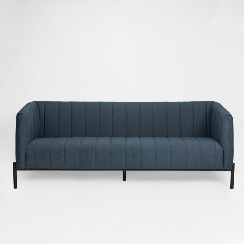 3 SEATER UPHOLSTERED SOFA WITH METAL LEGS - Image 2
