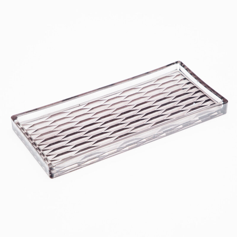 DARK GRAY GLASS TRAY