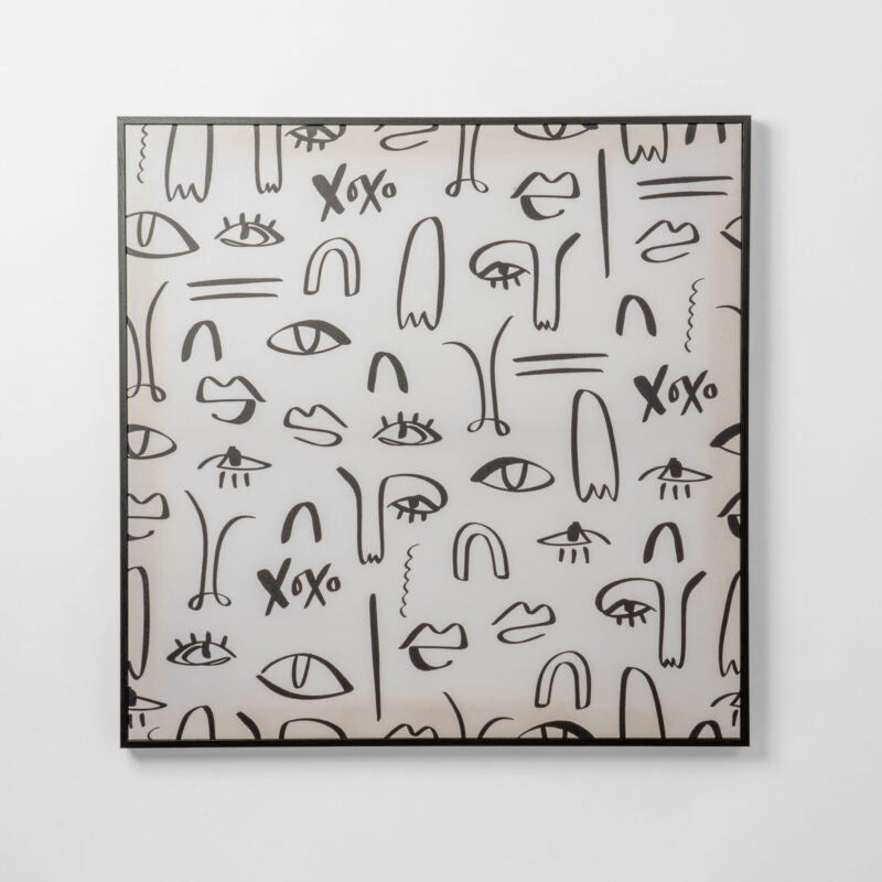 LINEAR ABSTRACT ELEMENTS FRAMED CANVAS