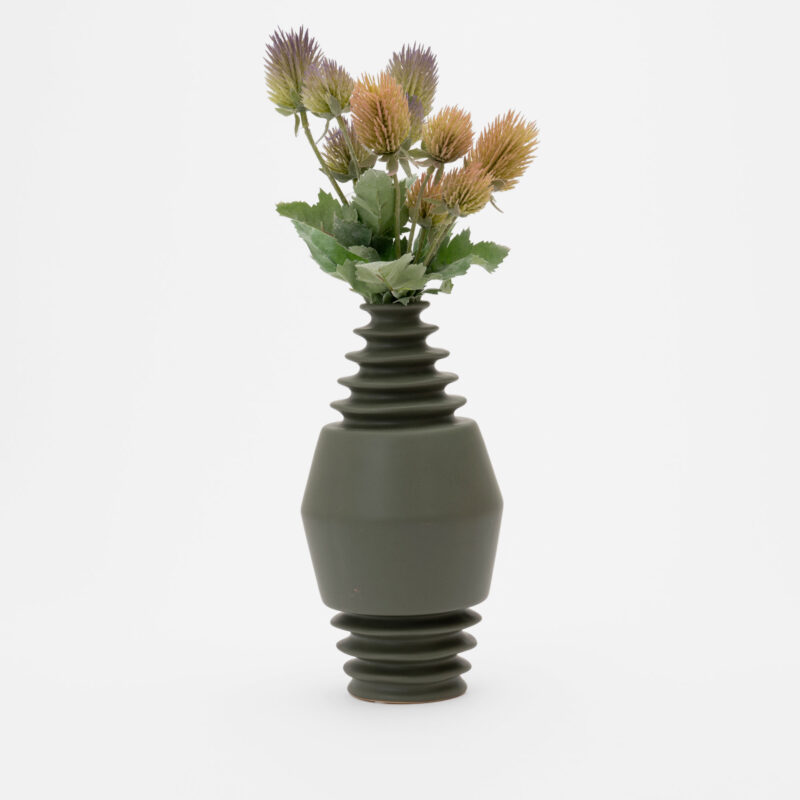 GRAY CERAMIC DECORATIVE VASE - Image 2